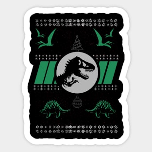 Jurassic Christmas Design With T-Rex on Throw Pillow, T shirt , Sweatshirt , Accessories , Hoodies All sizes. Sticker